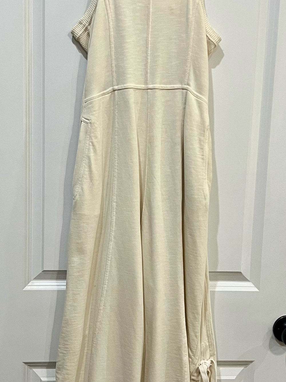 Anthropologie Cream Sleeveless Jumpsuit